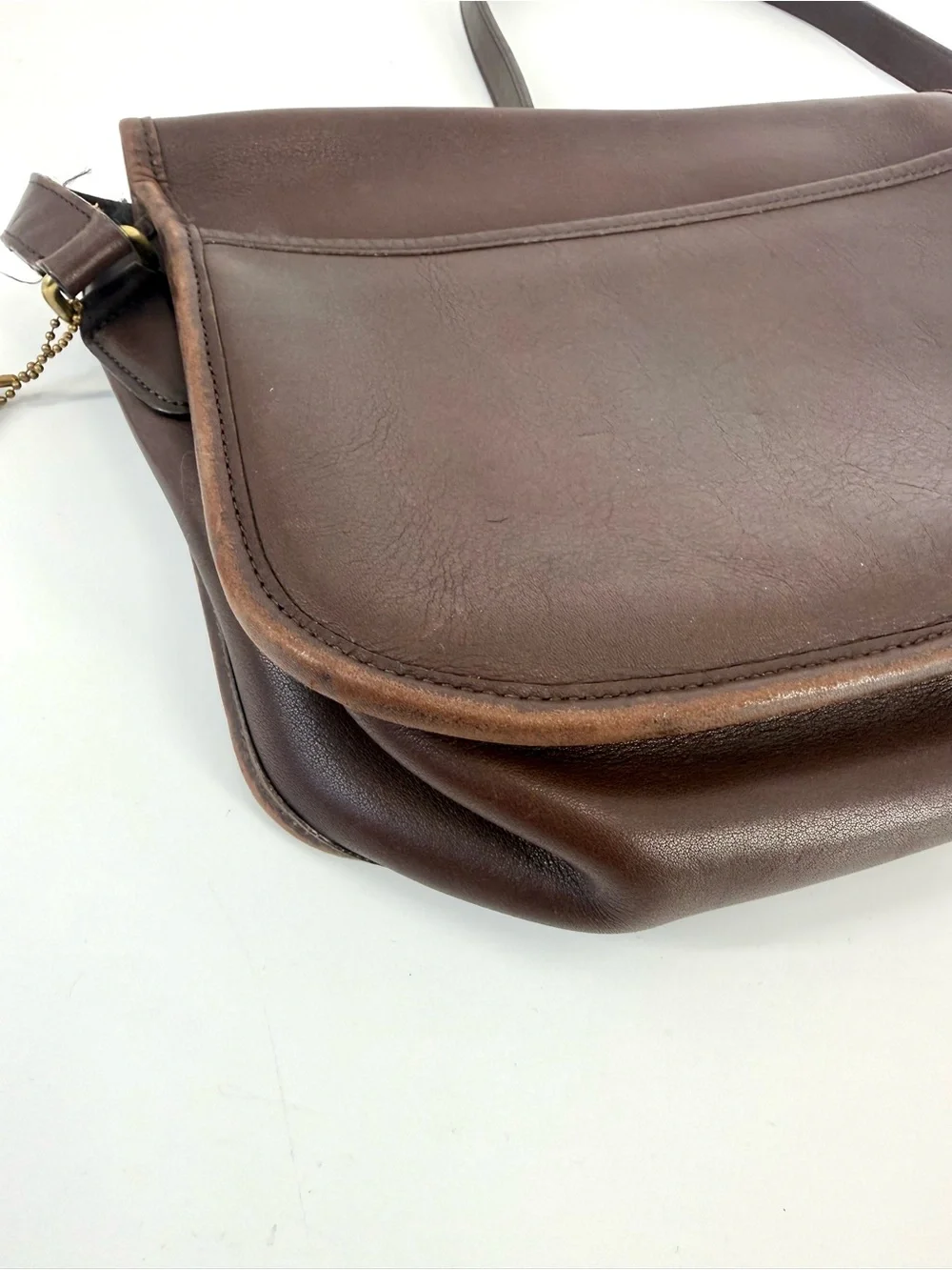 Coach 9790 Vintage Leather City Bag Crossbody Turnlock Purse, Mahogany Brown